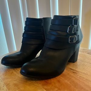 Madden Girl Black Booties Wide Fit